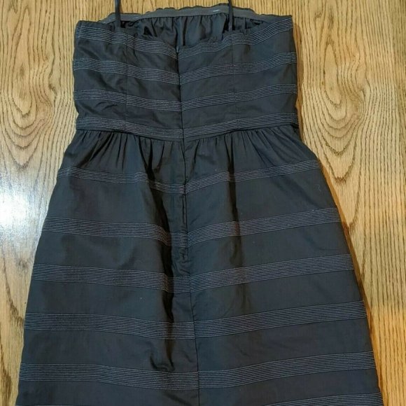 J.Crew Strapless Gray Ginny Rugby Lined Dress Sz 4 - Picture 2 of 6